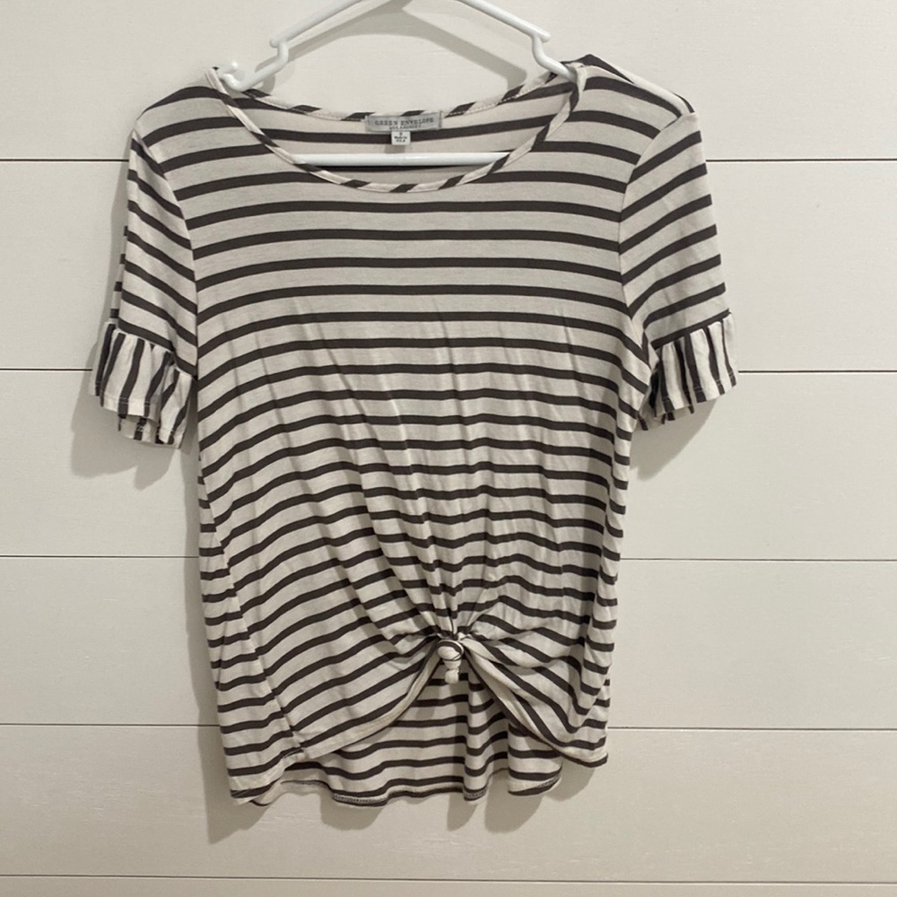 Green envelope size small shirt